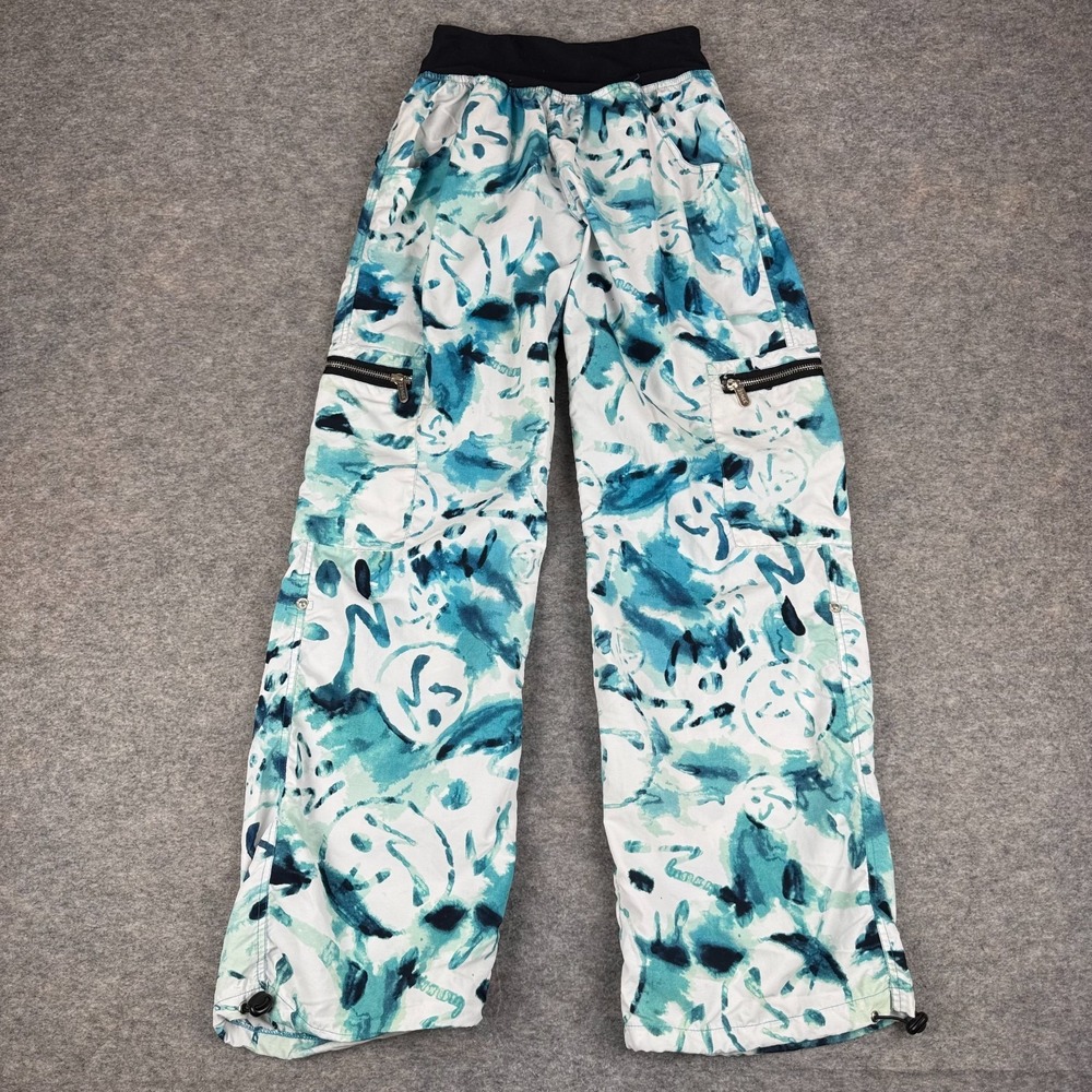 Zumba Wear Cargo Dance Pants 30" Camouflage Camo Blue Womens Medium M